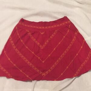 Free people embroidered red boho gypsy skirt, 12